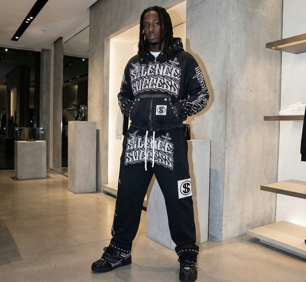 Silently Successful™ "Signature" Studded Sweatsuit (Pre-order)